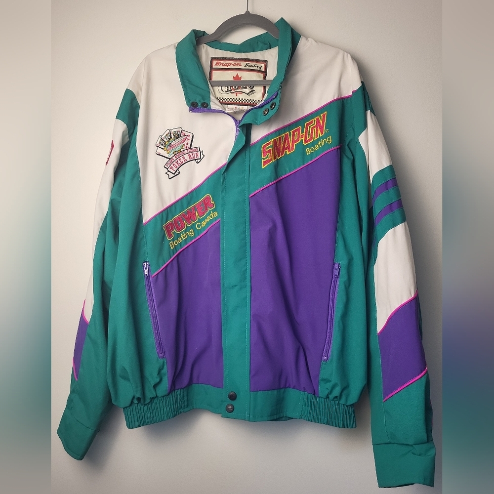 Vintage Snap-On Poker Run Power Boating Canada Racing Jacket